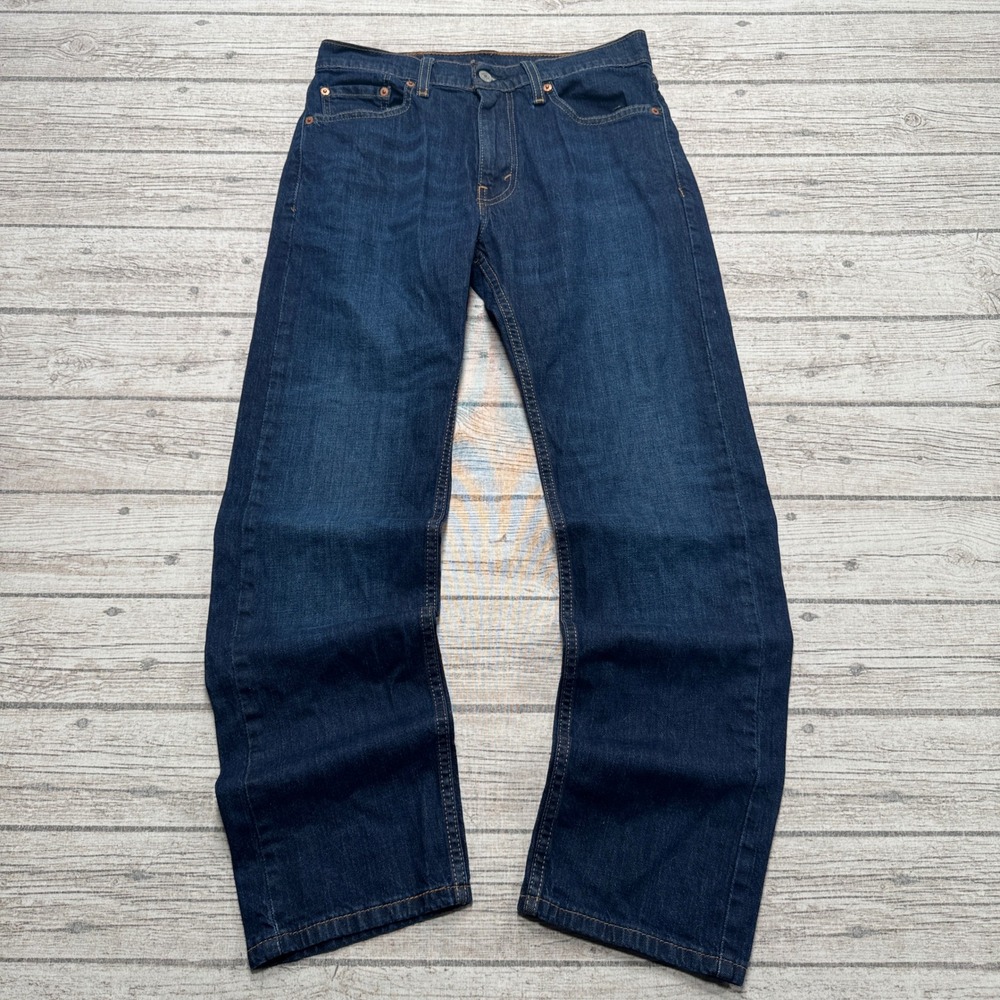 Levi's 505 Jeans Men's 29x30 Dark Indigo Straight Leg Denim Regular Fit Skater